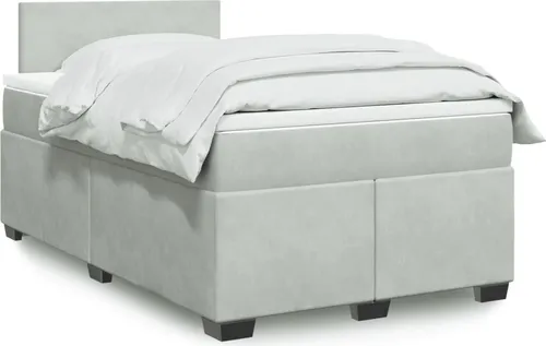 Maison Exclusive Boxspringbett Hellgrau 120x200 cm mit Matratze