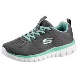 Skechers Graceful Get Connected Grau CCGR EU 39 - Sportlicher Sneaker - Sneaker für Damen mit Memory Foam Einlegesohle für ultimativen Tragekomfort. Ideal für Sport und Alltag, aus atmungsaktivem Skech Knit Mesh gefertigt.
