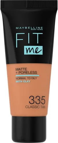Maybelline Fit Me! Matte + Poreless Make-Up Nr. 335 Classic Tan Foundation 30ml Flüssige Foundation