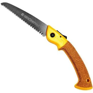 GRÜNTEK Klappsäge ZANDER, 180mm Carbonstahl Sägeblatt - Feinsägen für Outdoor-Fans: Die ZANDER Klappsäge mit rutschfestem Korkgriff und verstellbarer Teflon-beschichteter Klinge bietet maximale Flexibilität und präzises Schneiden von Holz und Ästen.