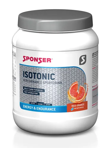 Sponser Isotonic Energy Sportdrink Blutorange 1000g - Isotonisches Sportgetränkepulver mit Kohlenhydraten und Elektrolyten, unterstützt die Ausdauerleistung und verbessert die Flüssigkeitsaufnahme während des Sports.
