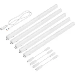 ledscom.de LED Unterbau-Leuchten Rigel, je 57,3cm (weiß, 38,795W, je 880lm, 130°) 5er Set