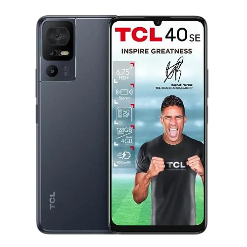 TCL 40 Se, Dual, 128GB 4GB Ram, Dark Gray