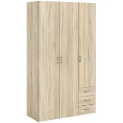 Mid.you Kleiderschrank aus Eiche mit 4 Fächern - Hochwertiger Kleiderschrank aus FSC-zertifizierter Eiche, Made in Denmark, mit 4 Fächern und Drehtüren für optimalen Stauraum im Schlafzimmer.