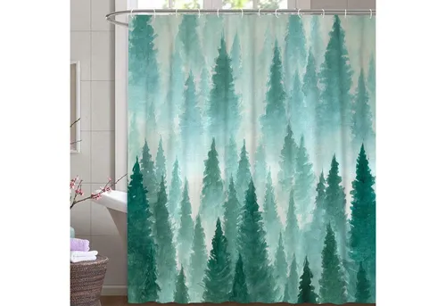 M&W DAS DESIGN Duschvorhang ​​180x200 Shower curtains Anti schimmel Waschbar Duschvorhang grün