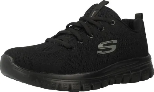 Skechers Graceful - Get Connected - Schwarz - Sneaker für Damen mit atmungsaktivem Skech Knit Mesh-Obermaterial und Memory Foam Einlegesohle für optimalen Tragekomfort und individuelle Anpassung.