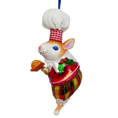 Giftcompany Christbaumschmuck Maus Bäcker - Dekohänger mit liebevollem Design, bringt fröhliche Stimmung in Ihr Zuhause und verleiht Ihrem Weihnachtsbaum eine persönliche Note.