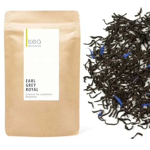 tea exclusive | Earl Grey Royal | Schwarzer Tee aus Ceylon mit Bergamotte | aus Uva in Sri Lanka | vollmundig aromatisch spritzig | 80g