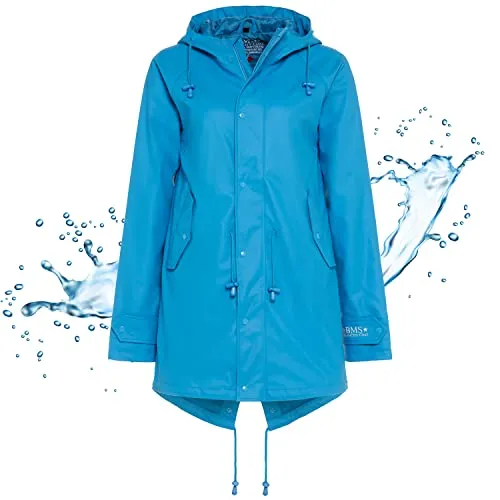 BMS Regenjacke Blau Größe 38 - Wasserdichte Regenjacke in Blau, Größe 38. Ideal für nasse Tage, aus 100% Baumwolle für angenehmen Tragekomfort.