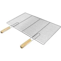 ECD Germany Grillrost aus Edelstahl mit abnehmbaren Griffen