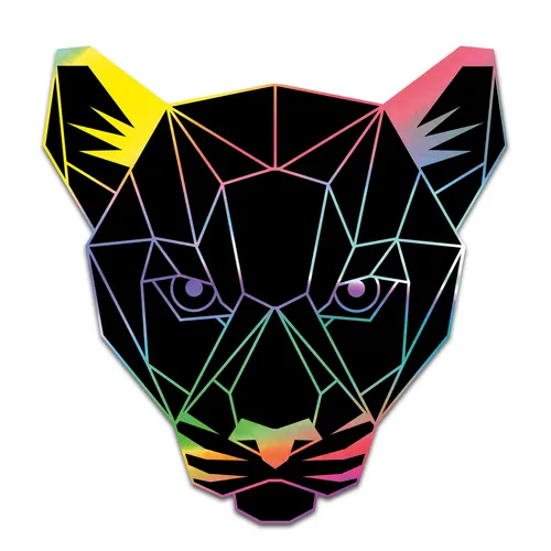 Produktbild Polygon Puma Hologramm Aufkleber Folie Sticker Tiere Effekt Abstrakt R117