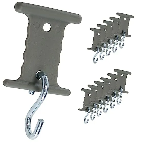 Haken für Kederschiene Kederleiste 12 Stück - 6mm /8mm mit S-Haken Markisenschienenaufhängung Markisenhaken Vorzelthaken Kederhaken 11