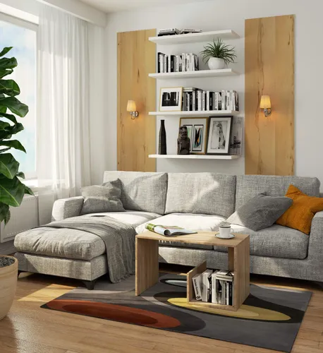 Raumhirsch Couchtisch Sonoma Eiche, 80x45x40 cm - Modern gestalteter Couchtisch aus robustem Holzwerkstoff mit kratzfester Oberfläche. Ideal für jedes Wohnzimmer, bietet praktischen Stauraum und passt perfekt in verschiedene Raumgrößen.