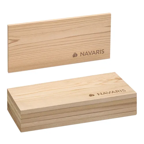 6x Zedernholz Grillbretter für perfektes Grillen von Navaris