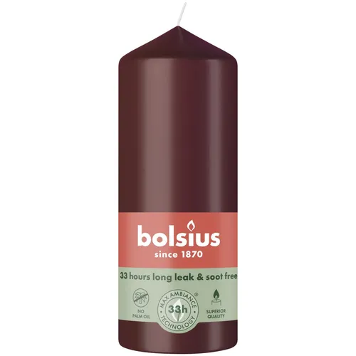 Bolsius Stumpenkerze samtrot 12 cm Ø 5,8 cm in rot von Bolsius