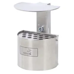 Produktbild RENNER Edelstahl-Ascher 7070-ES, halbrund, 2 l