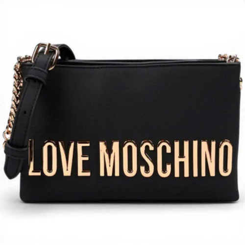 Love Moschino Bold Love Umhängetasche 21 cm schwarz - Elegante Umhängetasche von Love Moschino mit zwei Hauptfächern und praktischem Reißverschluss. Robustes Material und verstellbarer Riemen sorgen für Stil und Komfort im Alltag.