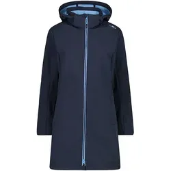 CMP Softshellmantel Dunkelblau, Größe 34 - Damen Outdoorjacke - Funktionsjacken mit ClimaProtect Technologie: wasserdicht, atmungsaktiv und wärmeisolierend - ideal für alle Outdoor-Aktivitäten.