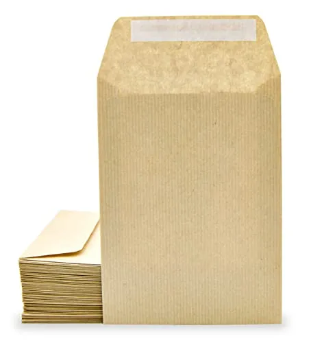 Briefumschläge aus Kraftpapier, kleine Umschläge aus Silikon, für Einladungen oder Hochzeitsgäste, Maße: 120 x 170 mm, Umschläge für Schmuck oder Samen, 100 Stück