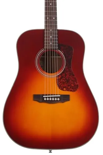 Guild Westerly Collection D-140 Cherry Burst Acoustic Guitar with Gig Bag