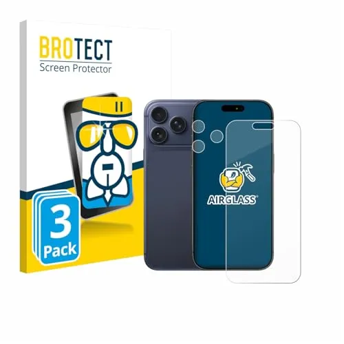 BROTECT 3 Stück Schutzglas für Apple iPhone 17 Pro Max (Display+Kamera) Schutzfolie Panzer Folie Glas[Extrem Kratzfest, Anti-Fingerprint, Ultra-]