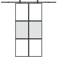 vidaXL Schiebetür 102,5x205 cm aus Hartglas & Aluminium - Moderne Schiebetür für platzsparende Lösungen mit langlebigem Hartglas und korrosionsbeständigem Aluminiumrahmen. Ideal für stilvolle und funktionale Wohnräume.