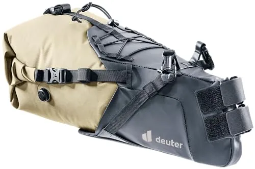 deuter Cabezon SB 16 Wasserdichte Satteltasche, Desert-black - Fahrradtaschen mit wasserdichtem Packsack und Rolltop-Verschluss, ideal für alle Wetterbedingungen und sicheres Verstauen auf Fahrradtouren.