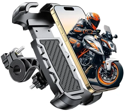 Mohard Handyhalterung Fahrrad, [Niemals Herunterfallen] 360° Drehbar Handyhalterung Motorrad, Handyhalter Fahrrad Halterungen für Sportmessgeräte Kompatibel mit iPhone 17/16/15, Galaxy, 4,7-6,8