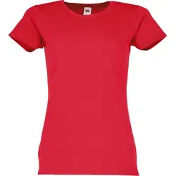 Fruit of the Loom Ladies Iconic T-Shirt in versch. Farben und Größen, rot, 2XL