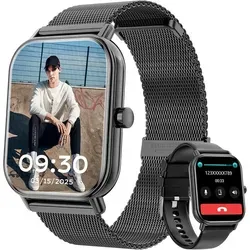 Haulvean Smartwatch – Bluetooth, 1,85 Zoll HD-Display, IP68 wasserdicht - Stylishe Smartwatch mit über 110 Sportmodi und umfassender Gesundheitsüberwachung. Ideal für aktive Nutzer, die Fitness und Konnektivität in einem Gerät suchen.