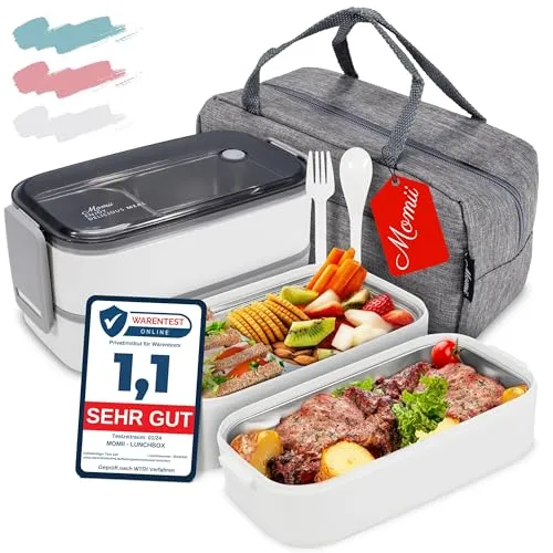 Premium Lunchbox für Erwachsene und Kinder mit Tragetasche und Besteck