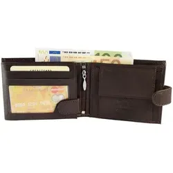 Steinmeister Geldbörse aus Echtleder mit Druckknopfverschluss