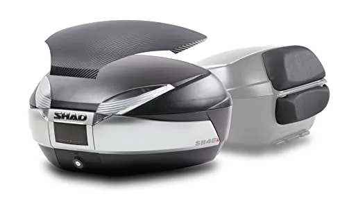 SHAD SH48 Titan Topcase - Robustes Topcase mit 48L Volumen, ideal für Reisen und Transport, bietet sicheren Stauraum für Ihr Gepäck.