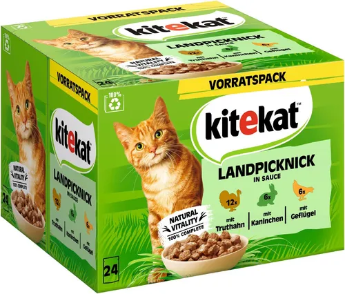 Kitekat Landpicknick in Sauce Multipack Vorratspack 24x85 g