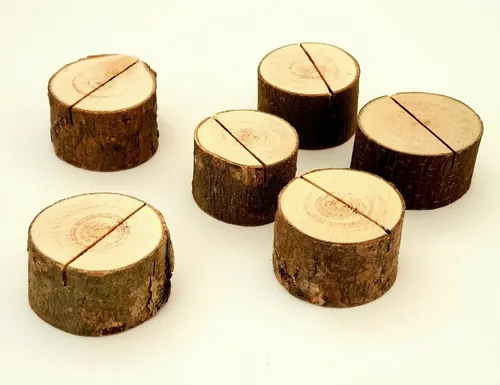 Holz Tischkartenhalter (0,67€/Stk.) Namenkärtchenhalter Hochzeit Tischdeko 6