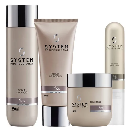 System Professional Repair Set für alle Haartypen - Umfangreiches Pflege-Set mit Shampoo, Maske und Conditioner für gesunde, strahlende Haare. Ideal für die tägliche Anwendung und zur Unterstützung der Haarpflege.