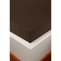 Eberle Spannbettlaken Spannbetttuch Bellana Edel-Elastic-Jersey, Jersey, Gummizug: rundum, (1 Stück) grau 180 cm x 200 cm