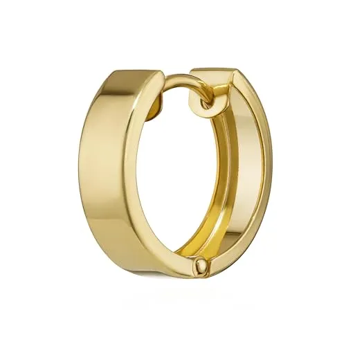 NKlaus 333er 8 Karat Gold Klappcreole Ohrring - Elegante Klappcreole aus 333 Gelbgold mit glänzender Oberfläche, perfekt für jeden Anlass und ein stilvolles Accessoire für Damen.