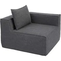 MCW Eckteil Sofa O54 Dunkelgrau – Flexibel und Komfortabel - Eckteil für Anbausofas in Dunkelgrau, mit weicher Polsterung und abnehmbarem Bezug. Ideal für flexibles Wohnen und höchsten Sitzkomfort, stabil bis 150 kg.