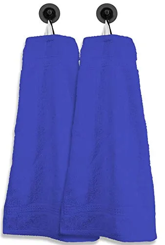 one-home 2 Gästetücher Gästehandtücher Royalblau 30x50cm Set Baumwolle Handtücher Frottee