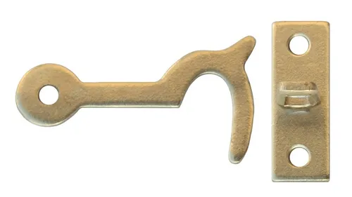 10x Kassettenhaken Schatullenverschluß Schatullen - Überfalle Messing