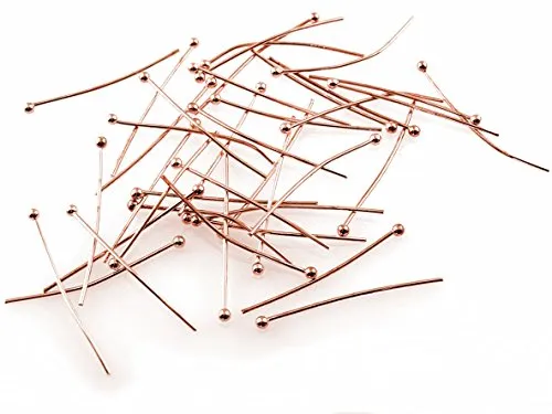 Nietstifte Kugelkopf in roségoldfarben, 30 mm von Vintageparts, DIY-Schmuck 20