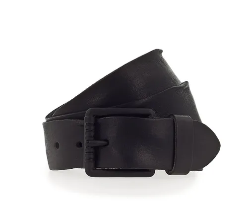 MUSTANG Ledergürtel in Used-Optik - Hochwertiger Gürtel aus gefinishtem Vollleder mit 4 cm Breite, ideal für Jeans oder Stoffhosen. Stufenlos verstellbare Einfachdornschließe aus Metall für optimalen Tragekomfort.