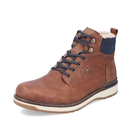Winterboots RIEKER Herren, Gr. 40, braun - Wanderschuhe mit wasserabweisender riekerTEX-Membran, ideal für kalte Tage. Sportlicher Stil und warmes Innenfutter sorgen für Komfort und Schutz.