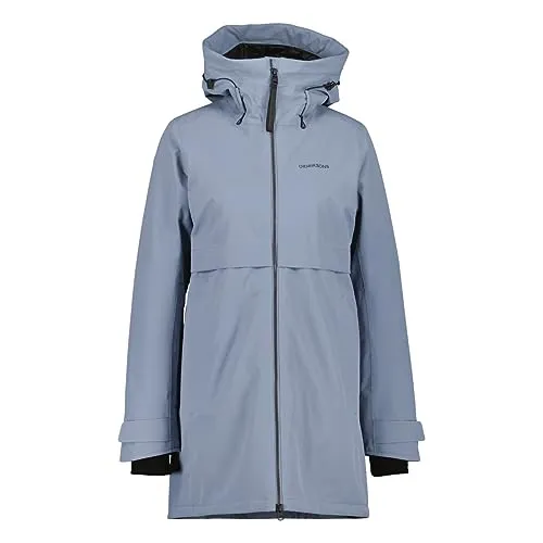 Didriksons Damen Helle 5 Parka, Glacial Blue, 34 - Funktionsjacke, wasserdicht und atmungsaktiv mit verstellbarem Saum und Kapuze für optimalen Komfort bei jedem Wetter.
