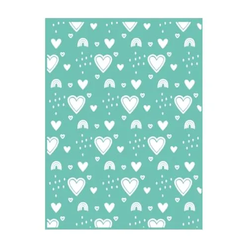 Craftelier Stanzmappe, Herz- und Regenbogen-Textur für Scrapbooking und Basteln, kompatibel mit Sizzix Big Shot, Big Shot Plus, Revolution, 15 x 20 cm