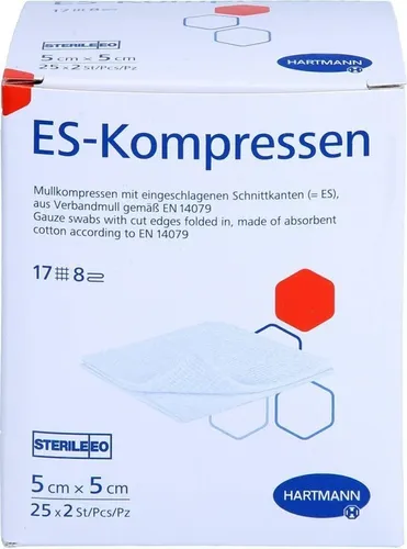 ES-KOMPRESSEN steril 5x5 cm 8fach 50 St von Paul Hartmann