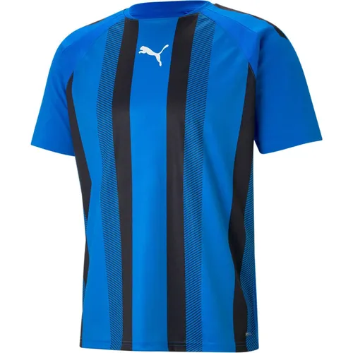 Puma Teamliga Trikot Kurzarm Herren - Royal / Schwarz - Trikots für Herren mit regulärer Passform, aus 100% recyceltem Polyester. Die innovative dryCell-Technologie sorgt für optimalen Feuchtigkeitstransport und Komfort beim Sport.