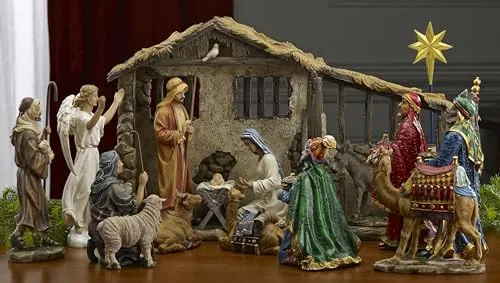 THREE KINGS GIFTS THE ORIGINAL GIFTS OF CHRISTMAS 17,8 cm Zahlen Real Life Krippe komplett Set