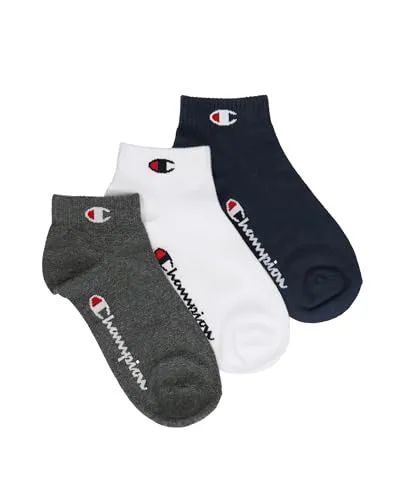 Champion Unisex Basics 3pk Quarter Socken, Marineblau, 39-42 EU